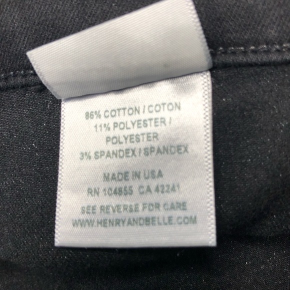 Henry & Belle Black Super Skinny Ankle Biker Jeggings in Slick - Picture 14 of 16